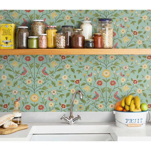 Lark Manor Rouleau de papier peint autocollant L 1,5 pi x l 20,5 po